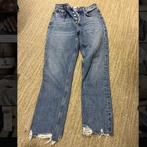 Agolde Blue Straight Leg Jeans